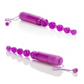 Фиолетовая анальная цепочка Waterproof Vibrating Pleasure Beads