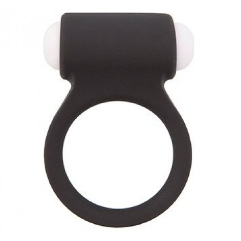 Чёрное эрекционное виброкольцо LIT-UP SILICONE STIMU RING 3 BLACK