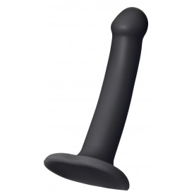 Черный фаллос на присоске Silicone Bendable Dildo S - 17 см.