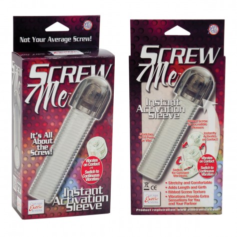 Насадка с вибрацией Screw Me Instant Activation Sleeve - 17,25 см.