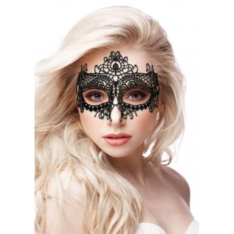 Черная кружевная маска на глаза Queen Black Lace Mask